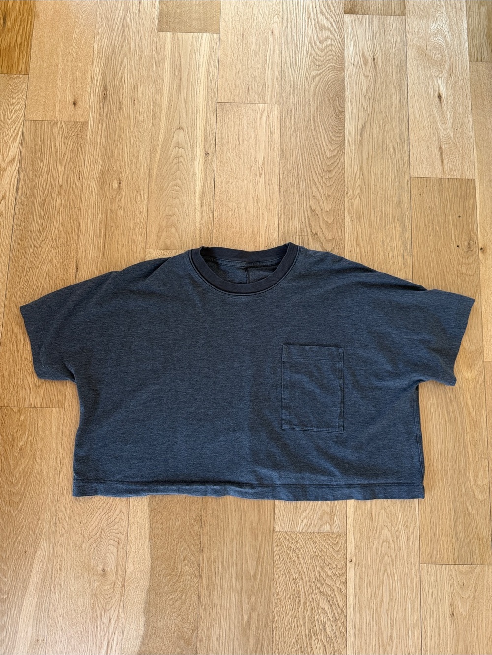 Dark Charcoal Boxy Pocket Tee